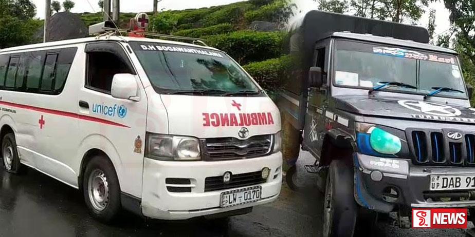 රෝගීන් රැගෙන යමින් තිබූ ගිලන් රියක් අනතුරට