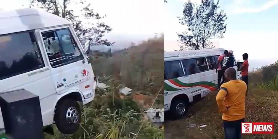 වලපනේ මහ ඌව ප්රදේශයේදී බස් අනතුරක්