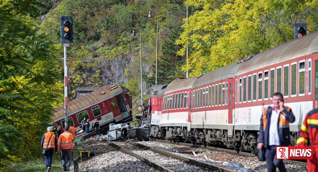 ස්ලෝවැකියාවේ දුම්රිය අනතුරක්