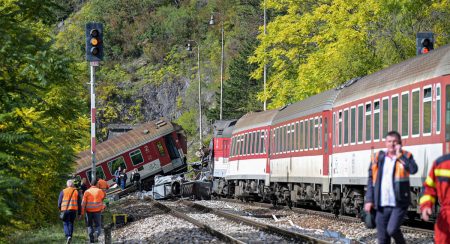 ස්ලෝවැකියාවේ දුම්රිය අනතුරක්