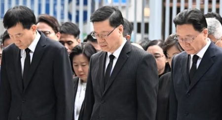 හොංකොංහි දින තුනක ශෝක කාලයක්