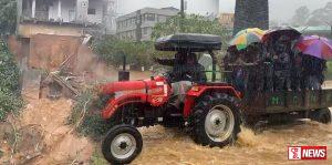 මාගස්තොට තෙමහල් ගොඩනැගිල්ක ආරක්ෂිත පැති බැම්ම කැඩෙයි