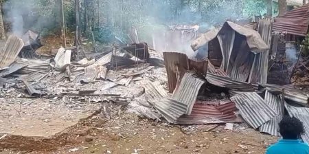 හදිසි ගින්නකින් නිවසක් අළුවෙයි