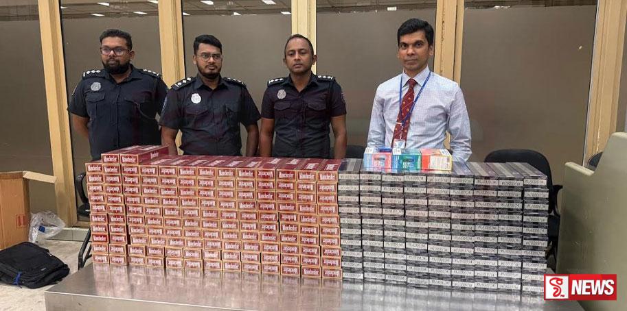 නීති විරෝධී විදෙස් දුම්වැටි තොගයක් සමග ලාංකිකයෙක් අත්අඩංගුවට