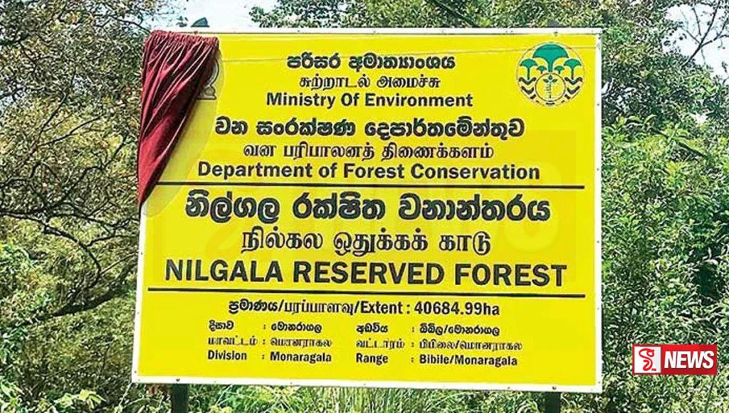 නිල්ගල වනාන්තරය රක්ෂිතයක් බව ගැසට් කෙරේ