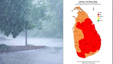 පළාත් 5කට සහ දිස්ත්රික්ක දෙකකට කාලගුණයෙන් අනතුරු ඇඟවීම්