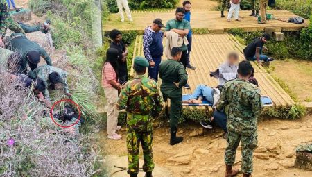 හෝර්ටන්තැන්නෙන් පහළට වැටුණු වෛද්ය සිසුවිය බේරා ගැනේ