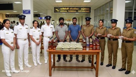 එන්සාල් සහ විදේශීය මත්පැන් සමග විදේශිකයන් දෙදෙනෙක් අත්අඩංගුවට