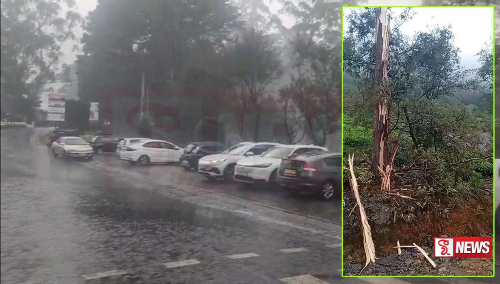 නුවරඑළියට තද වැසි – අකුණුසැර පතිතවීමෙන් තිදෙනෙකුට සුළු තුවාල