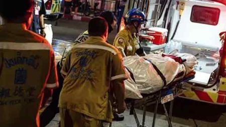 තායිලන්තයේ බැංකොක් නුවර අවන්හලක ගින්නක්
