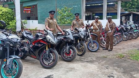 නීතිවිරෝධී යතුරුපැදි සමඟ පුද්ගලයින් 16 දෙනෙකු අත්අඩංගුවට