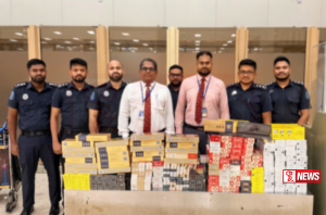 නීති විරෝධී දුම්වැටි තොගයක් සමඟ චීන ජාතිකයෙකු අත්අඩංගුවට